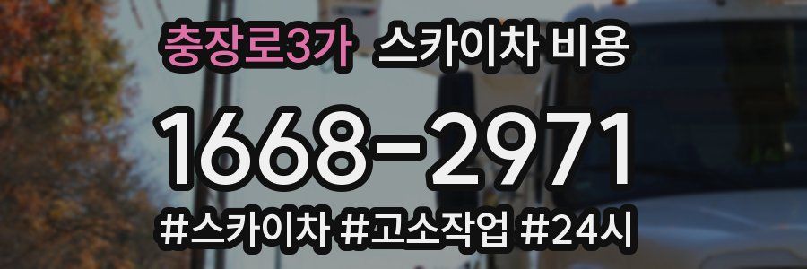 충장로3가 스카이차 비용