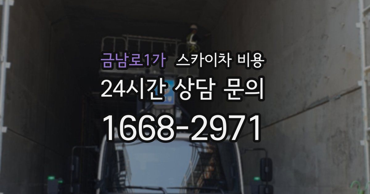 금남로1가 스카이차 비용