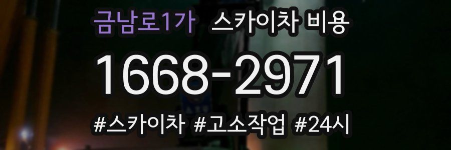 금남로1가 스카이차 비용