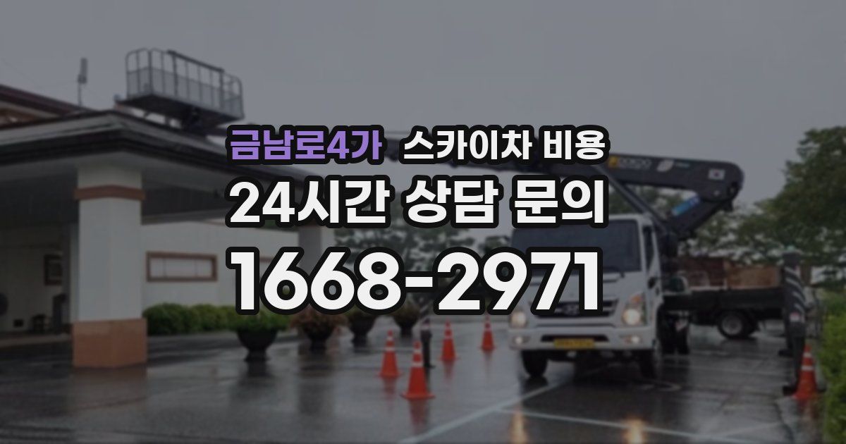 금남로4가 스카이차 비용