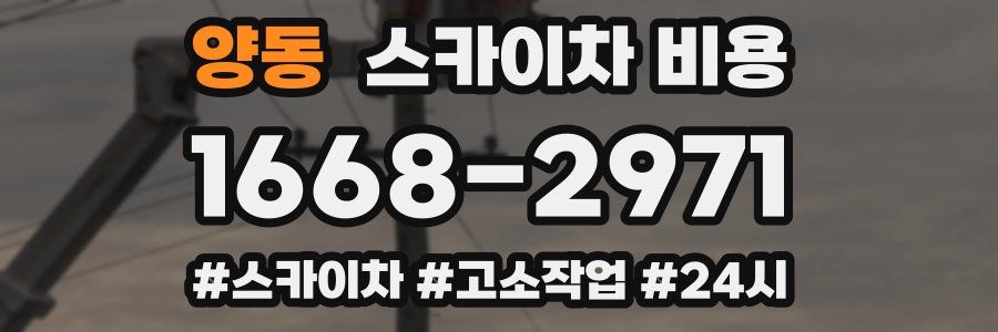 양동 스카이차 비용