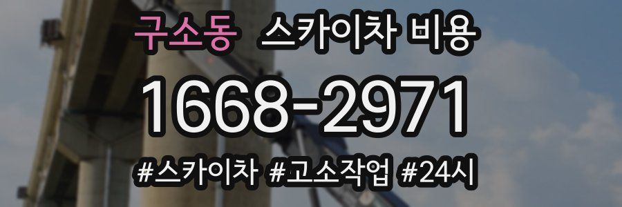 구소동 스카이차 비용