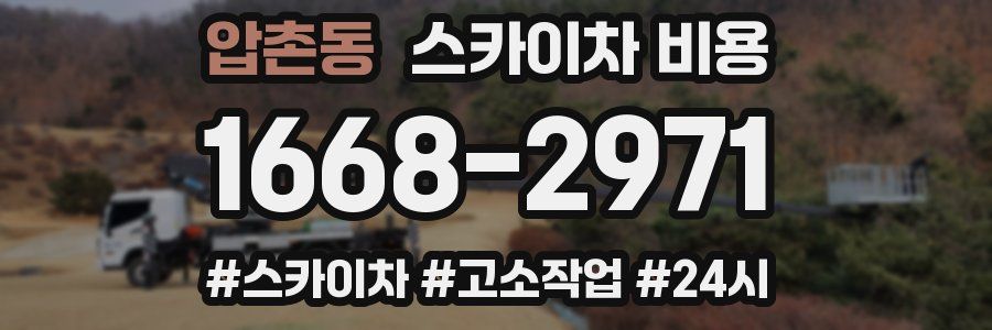 압촌동 스카이차 비용