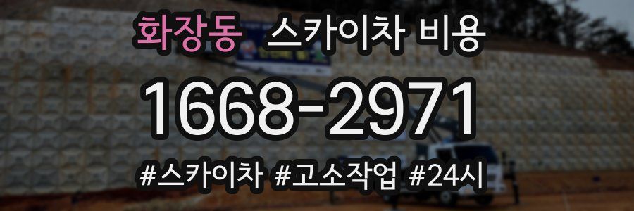 화장동 스카이차 비용