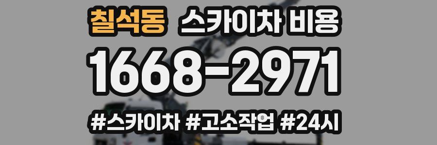 칠석동 스카이차 비용