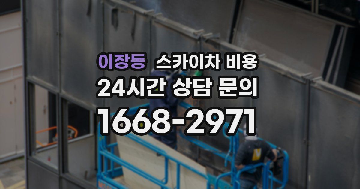 이장동 스카이차 비용