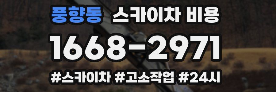 풍향동 스카이차 비용