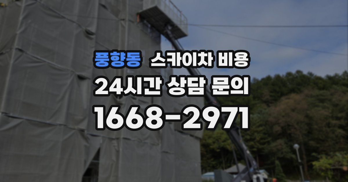 풍향동 스카이차 비용