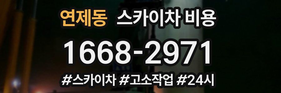 연제동 스카이차 비용