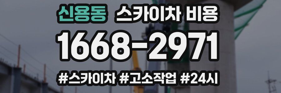 신용동 스카이차 비용