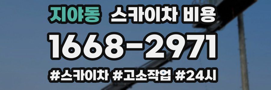 지야동 스카이차 비용