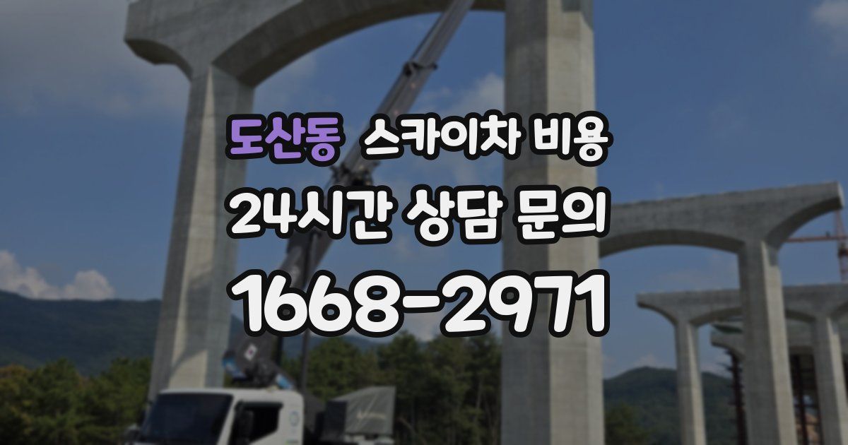 도산동 스카이차 비용