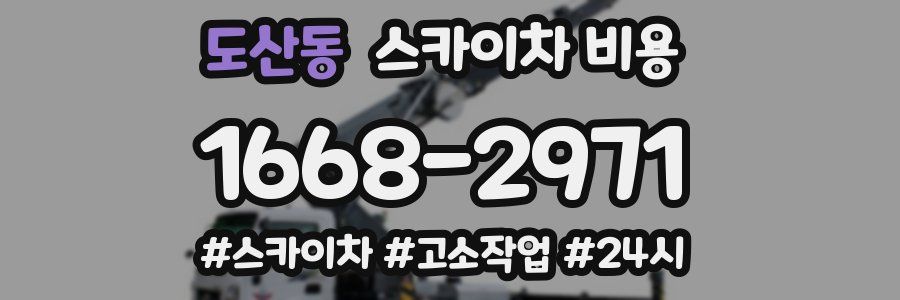 도산동 스카이차 비용