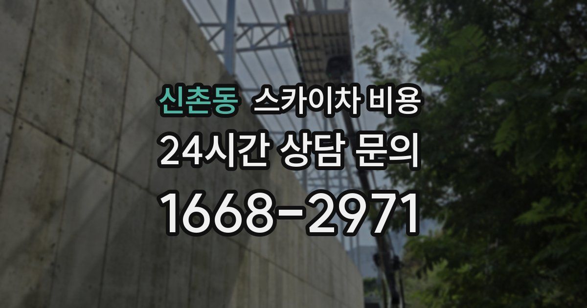신촌동 스카이차 비용