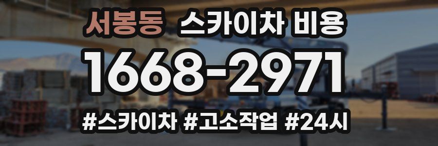 서봉동 스카이차 비용