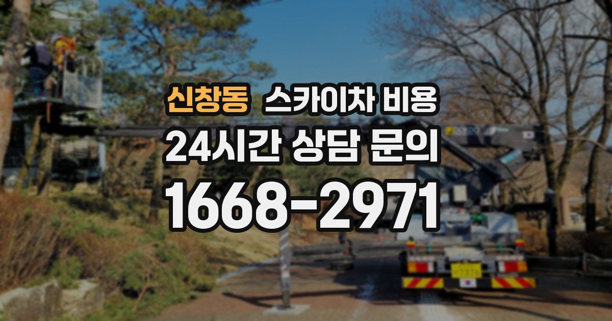 신창동 스카이차 비용