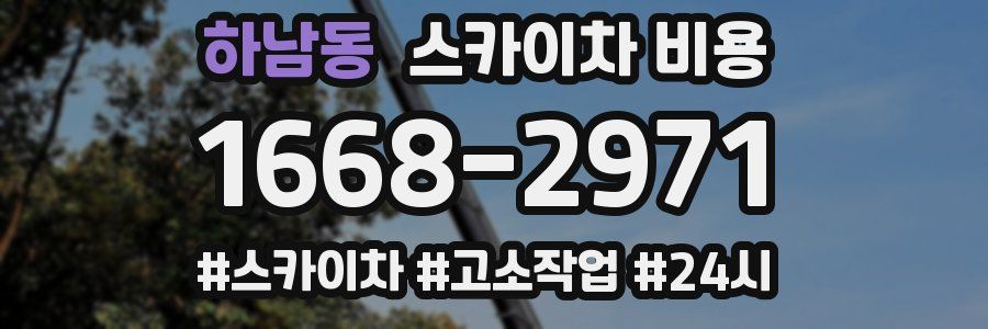 하남동 스카이차 비용