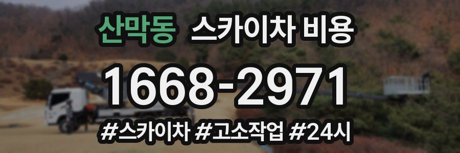 산막동 스카이차 비용