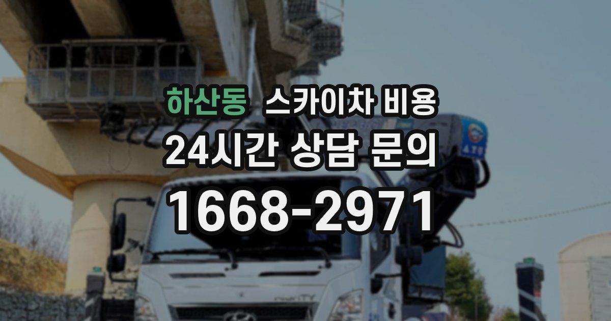 하산동 스카이차 비용