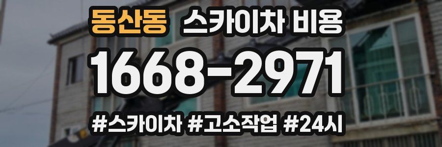 동산동 스카이차 비용