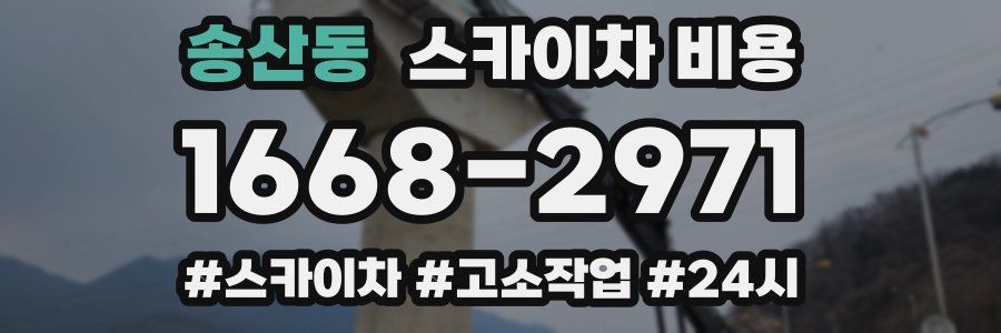 송산동 스카이차 비용