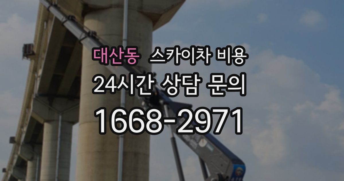 대산동 스카이차 비용