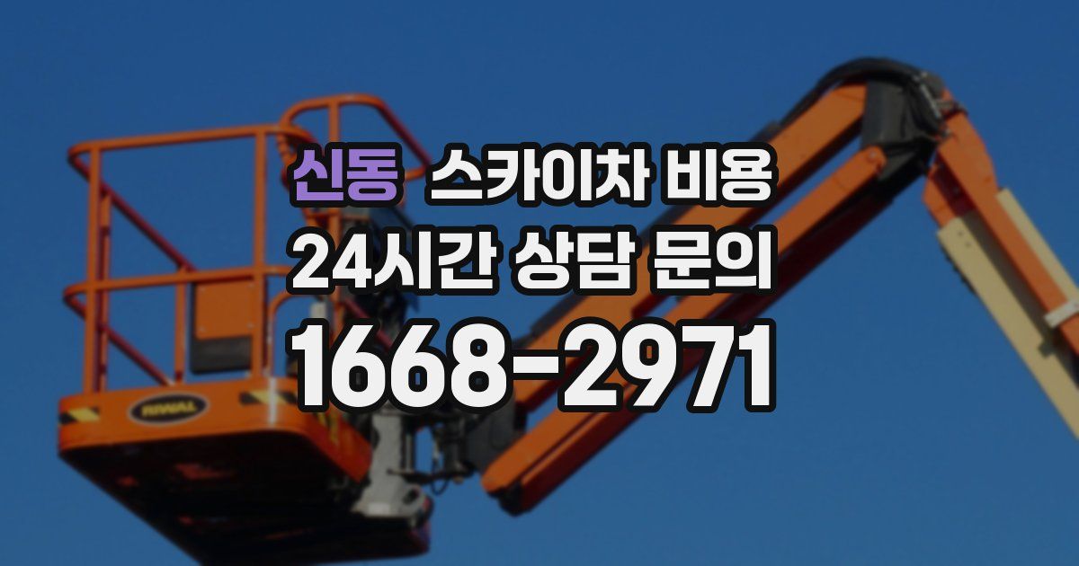 신동 스카이차 비용