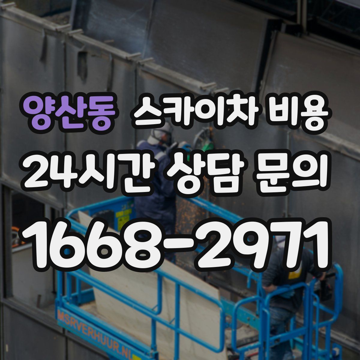 양산동 스카이차 비용