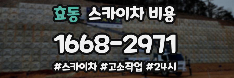 효동 스카이차 비용