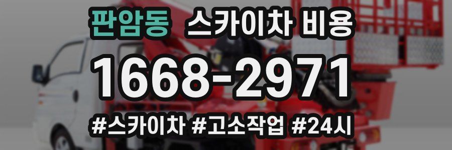 판암동 스카이차 비용