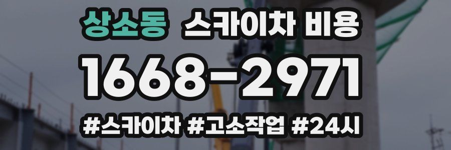 상소동 스카이차 비용
