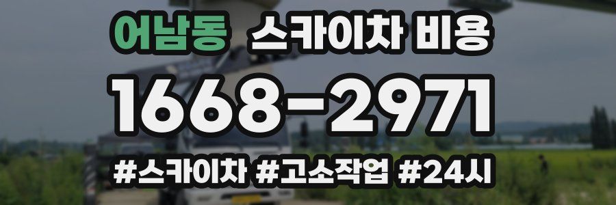 어남동 스카이차 비용
