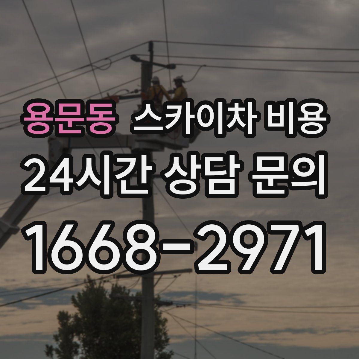 용문동 스카이차 비용