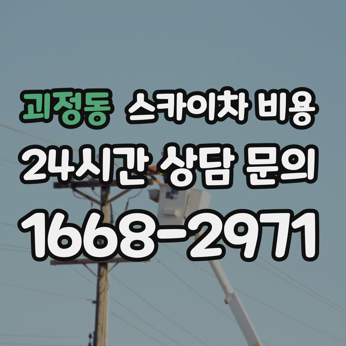 괴정동 스카이차 비용