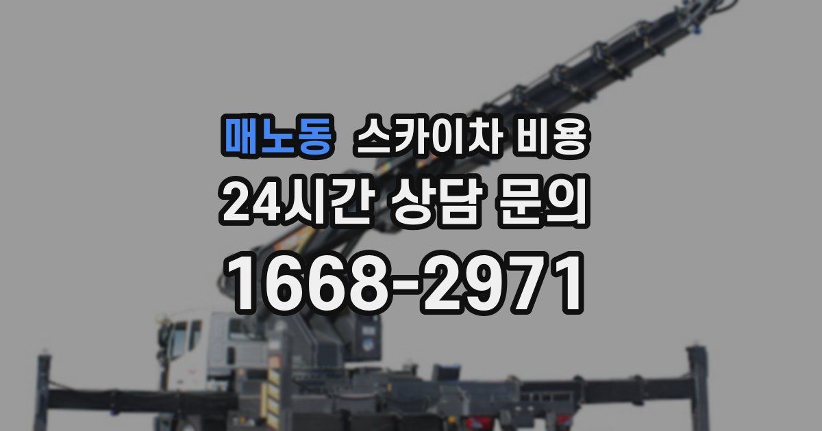 매노동 스카이차 비용
