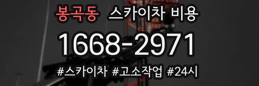 봉곡동 스카이차 비용