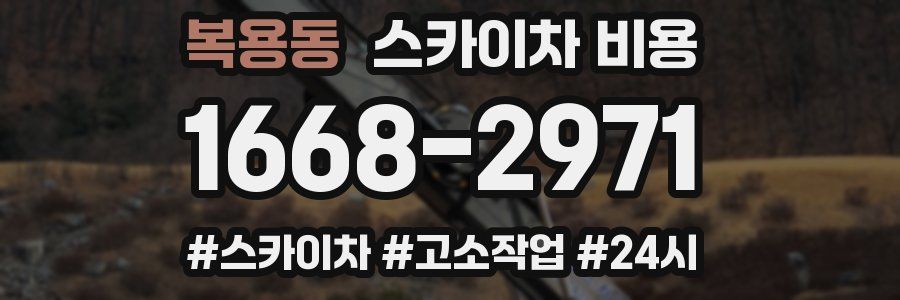 복용동 스카이차 비용