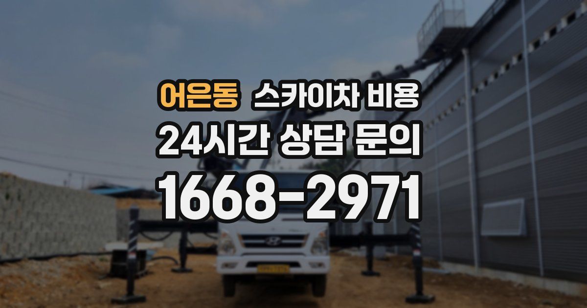 어은동 스카이차 비용