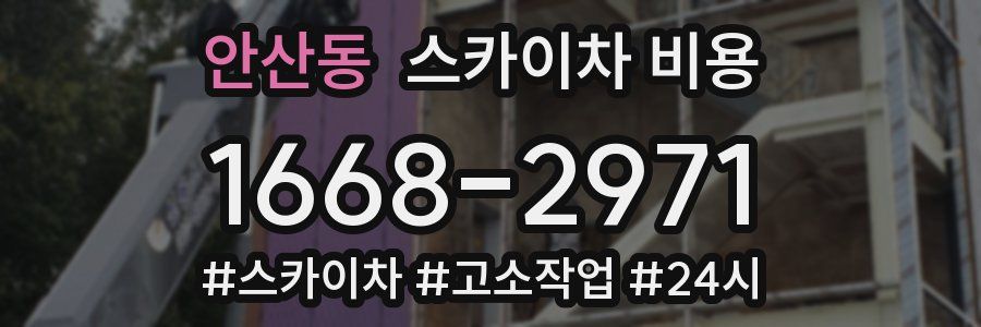 안산동 스카이차 비용