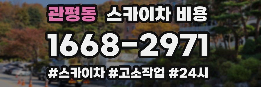 관평동 스카이차 비용