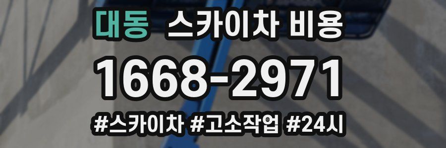 대동 스카이차 비용