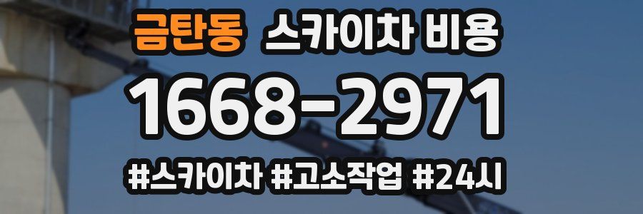 금탄동 스카이차 비용
