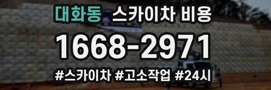 대화동 스카이차 비용