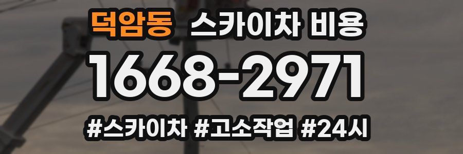 덕암동 스카이차 비용
