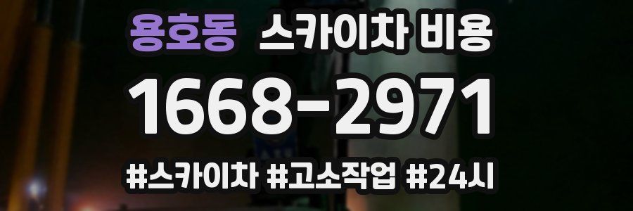 용호동 스카이차 비용