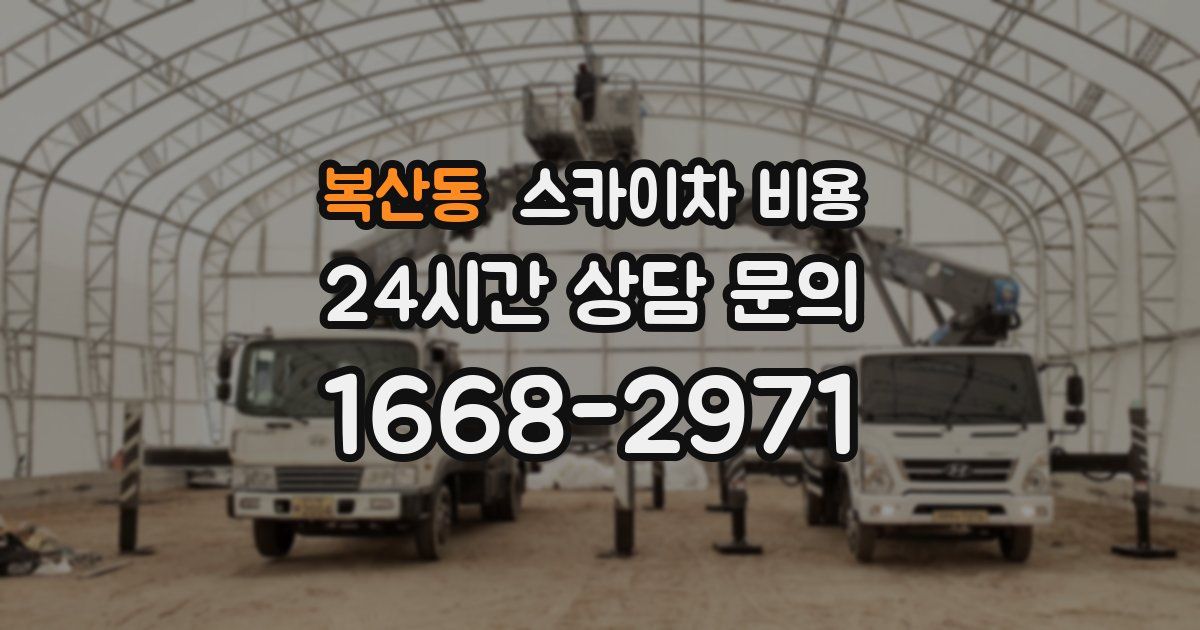 복산동 스카이차 비용