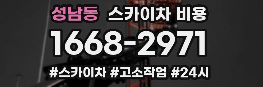 성남동 스카이차 비용