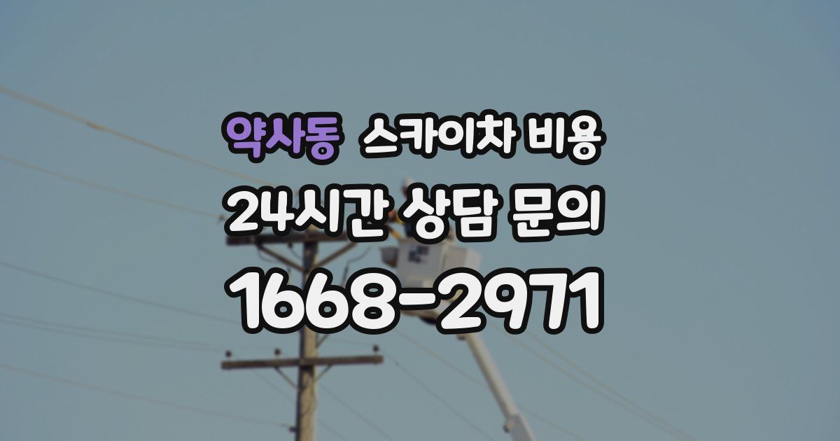 약사동 스카이차 비용