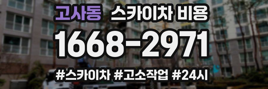 고사동 스카이차 비용