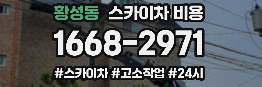 황성동 스카이차 비용